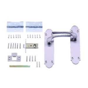 Pierre Latch Handle Set Satin Nickel £5.99