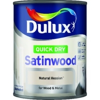 Wickes  Dulux Quickdry Satinwood Natural Hessian 750ml