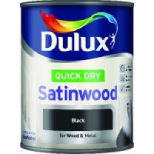 Wickes  Dulux Quickdry Satinwood Black 750ml