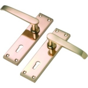 Rome Lock Handle Brass
