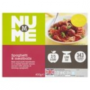 M NuMe Spaghetti & Meatballs
