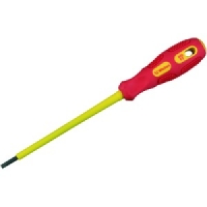 Wickes VDE 3mm Soft Grip Slotted Screwdriver 100mm