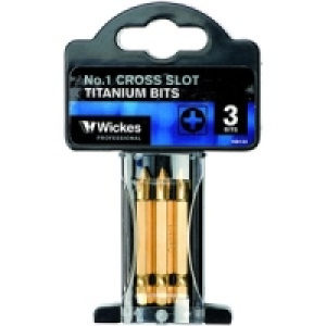 Wickes Titanium Screwdriver Bit Phillips No1 50mm Pack 3 £3.59