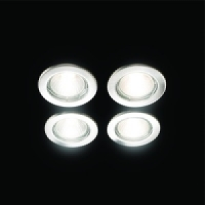 Wickes Fixed Downlight Brushed Chrome 4 Pack £18.99