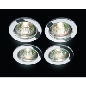 Wickes Fixed Downlight Chrome 4 Pack £18.99