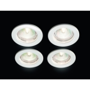 Wickes Fixed Downlight White 4 Pack £18.99