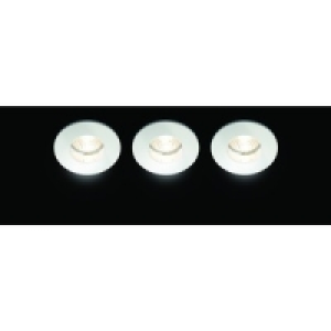 Wickes Saden Fixed Bathroom Downlight White 3 Pack £17.99