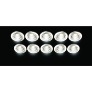 Wickes Fire Rated Fixed Downlight Brushed Chrome 10 Pack £55.99