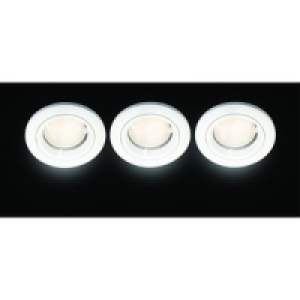 Wickes Fire Rated Energy Efficient Downlight White 3 Pack £39.99