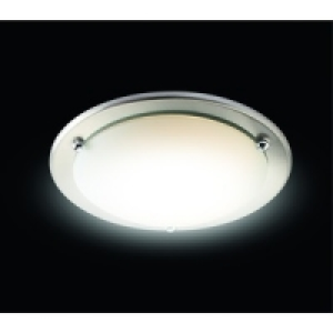 Wickes Geneva Flush Ceiling Light Steel £8.99