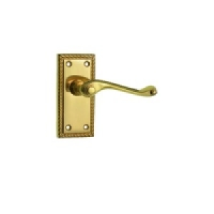 Wickes Cheshire Georgian Scroll Latch Handle Set Polished Br £9.48