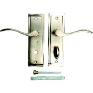 Wickes Bravo Bathroom Handle Satin Nickel Finish £12.19