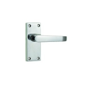 Wickes New York Victorian Straight Latch Handle Set Chrome F £9.99
