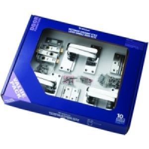 Wickes New York Victorian Straight Latch Handle Set Chrome F £18.99