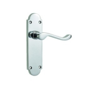 Wickes Vancouver Victorian Shaped Latch Handle Chrome Finish £13.79