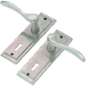 Wickes Bravo Lock Handle Satin Nickel Finish £11.99