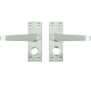 Wickes Toronto Victorian Straight Privacy Handle Satin Nicke £12.99
