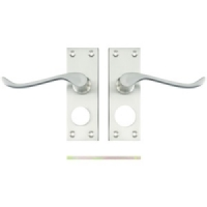 Wickes York Victorian Scroll Privacy Handle Satin Nickel Fin £12.99