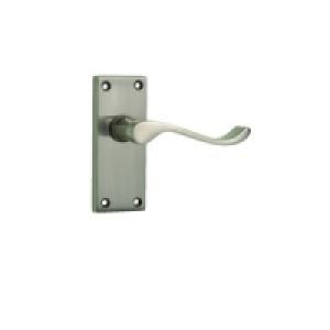 Wickes York Victorian Scroll Latch Handle Set Satin Nickel F £12.99
