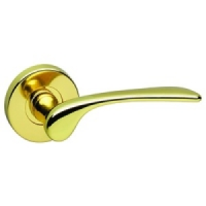 Urfic Como Round Rose Latch Handle Polished Brass £10.99