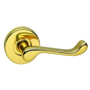 Urfic Geneva Round Rose Latch Handle Polished Nickel &pound;15.24