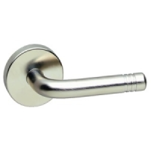 Urfic Lucerne Round Rose Latch Handle Satin Nickel £13.99