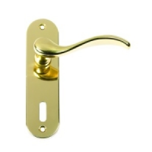 Urfic Geneva Lock Handle Polished Brass &pound;13.99