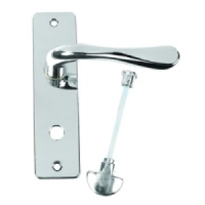 Wickes  Urfic Victorian Bathroom Handle Polished Nickel