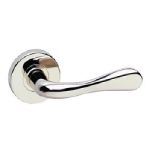 Urfic Victoria Round Rose Latch Handle Polished Nickel &pound;15.99