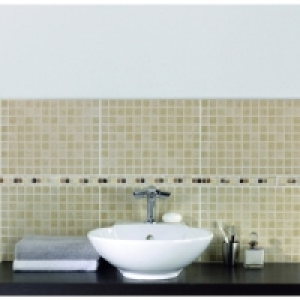 Wickes Sofia Beige Matt Ceramic Mosaic Tile 300x400mm