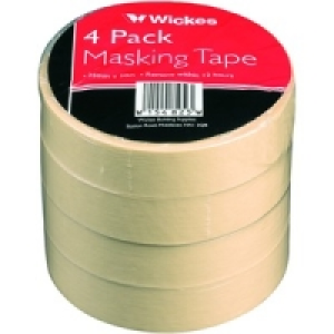 Wickes Masking Tape 24mmx50m 4 Pack