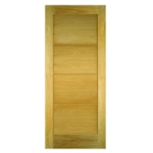 Wickes Thame External Oak Veneer Door 4 Panel 1981x762mm
