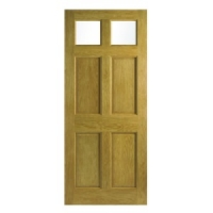 Wickes Drayton External Oak Veneer Door Primed 6 Panel 1981x
