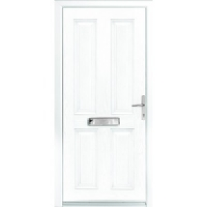 Wickes London Composite Door White 4 Panel 2085x840mm Left O