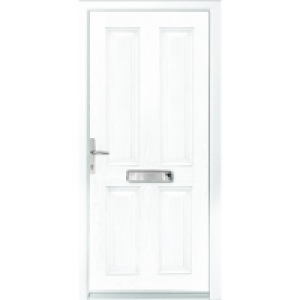 Wickes London Composite Door White 4 Panel 2085x840mm Rigth