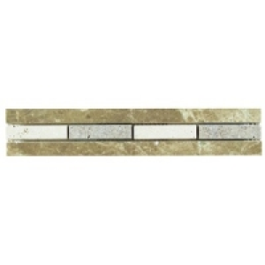 Wickes Emperador Dark Brown Gloss Ceramic Border Tile 275x50