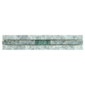 Wickes Cappuccino Light Grey Gloss Ceramic Border Tile 275x5