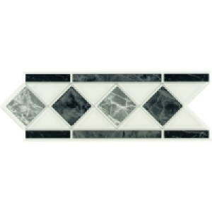 Wickes Caceres Grey Gloss Ceramic Border Tile 200x75mm £15.99