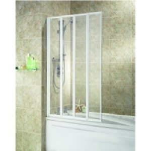 Wickes Four Fold Bath Screen White Effect Frame £89.99