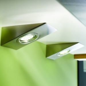 Wickes Wedge LED Kitchen Light Satin Stainless Steel 2 Pack £48.00