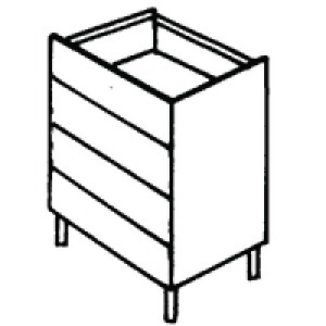 Wickes New Jersey Four Drawer Base Unit 500mm