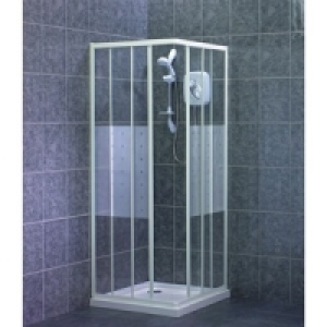 Wickes Corner Entry Shower Enclosure with White Frame £174.99