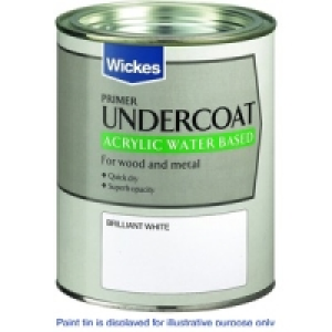 Wickes Acrylic Undercoat Paint Grey 750ml £12.79