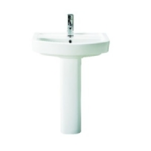 Wickes Capri Narrow Basin with Full Pedestal 600mm