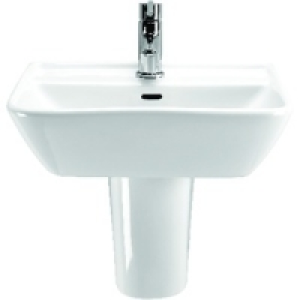 Wickes Renata Square Basin with Semi Pedestal 600mm