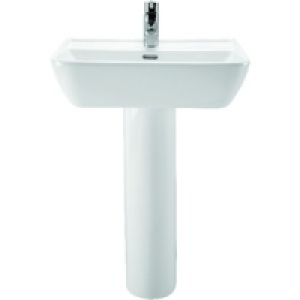 Wickes Renata Square Basin with Full Pedestal 550mm