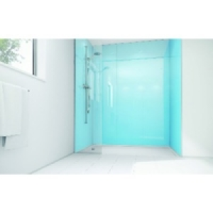 Wickes Sky Blue Acrylic 1700x900mm 2 sided Shower Panel Kit