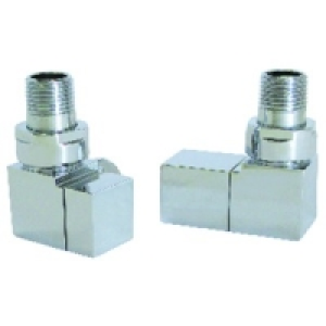 Contemporary Square Corner Radiator Valves - Chrome £18.99