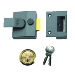 Yale P-85-DMG-PB-40 85 Nightlatch 40mm Grey / Brass