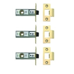 Yale P-M888-PB-64-3 2 1/2in Brass Mortice Latch Pack 3